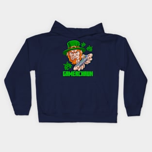 irish i was gaming funny st pay video gamer boys Kids Hoodie